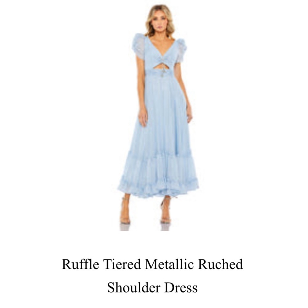 Mac Duggar powder blue tiered dress